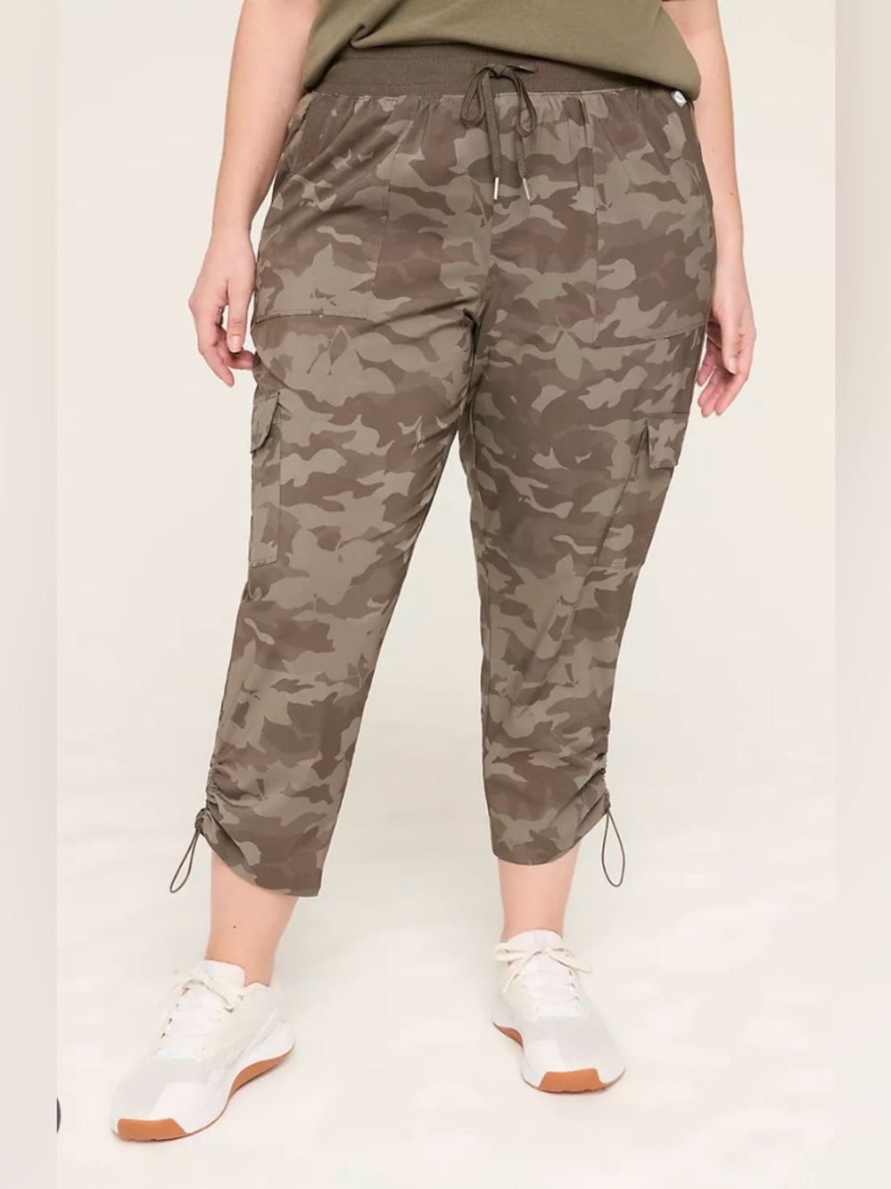 Olive Camo Cargo Jogger Pants - Picture 2 of 14
